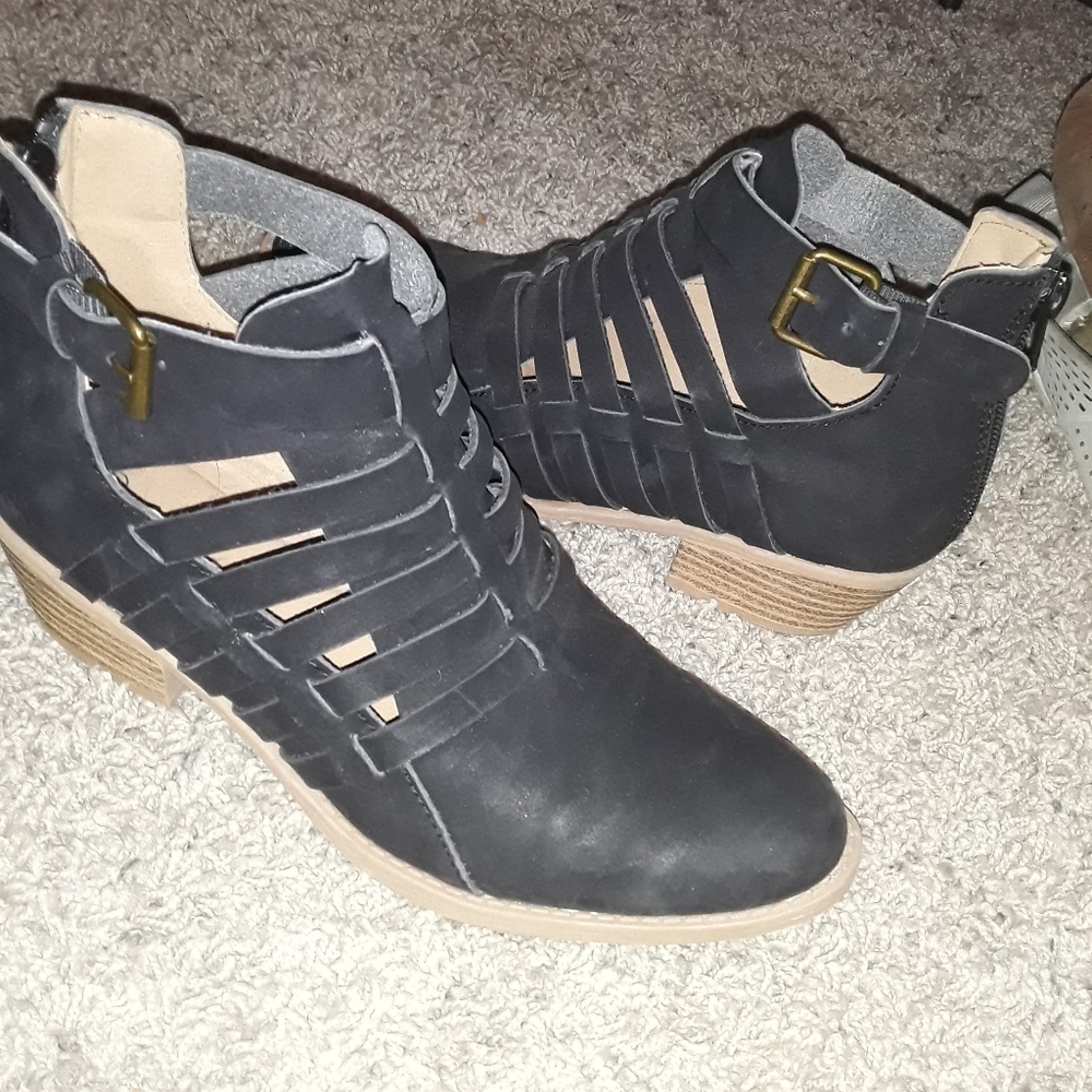 Black summer or winter booties